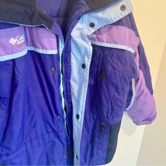 Columbia VTG 80s Ski Jacket Dopamine Dressing Purple & Blue, Women's Size XL - Picture 10 of 16